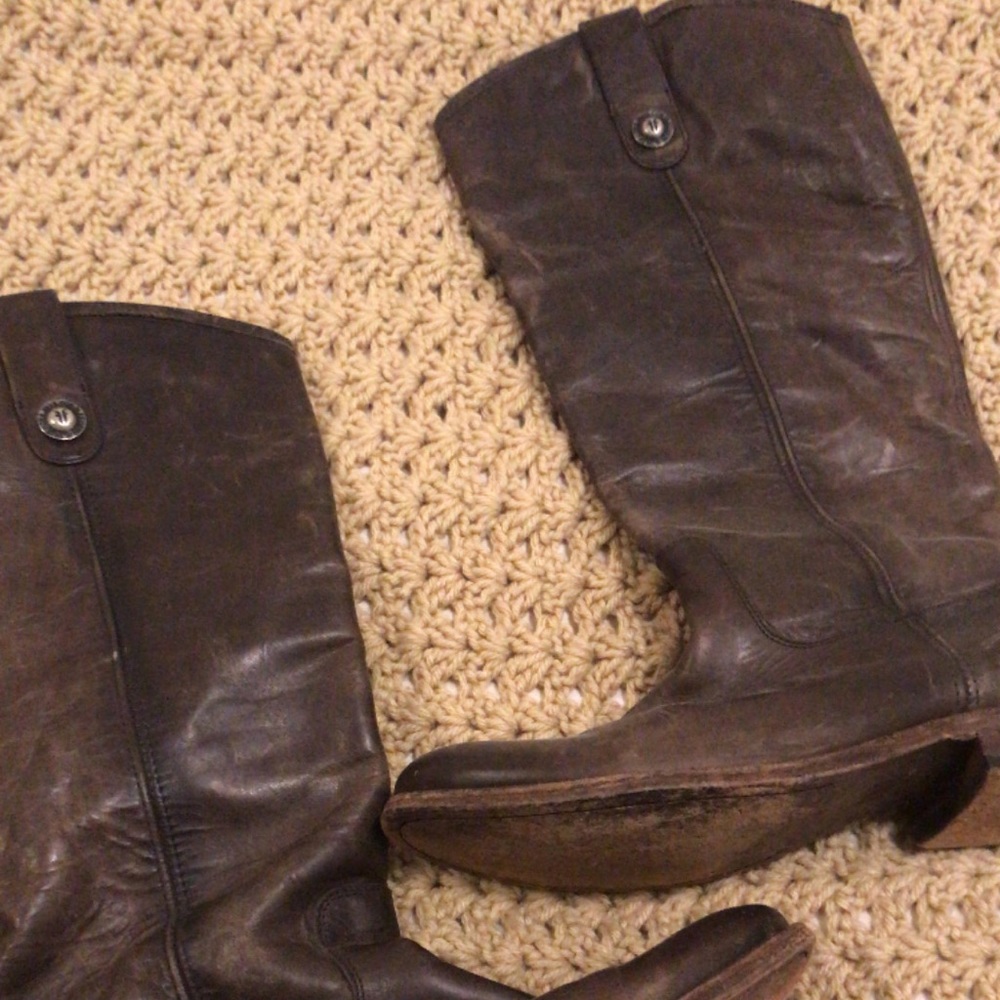 Frye size 7.5 (can also accommodate and 8) gray riding boots